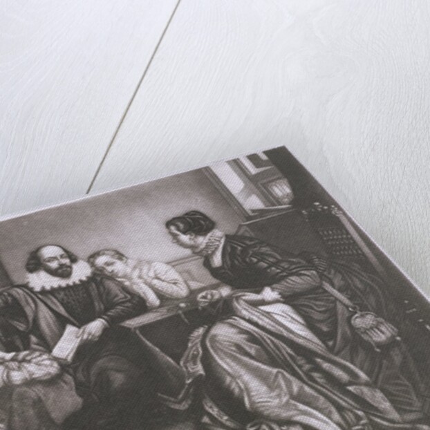 Shakespeare with his Family, at Stratford, Reciting the Tragedy Hamlet by Edouard Jean Conrad Hamman