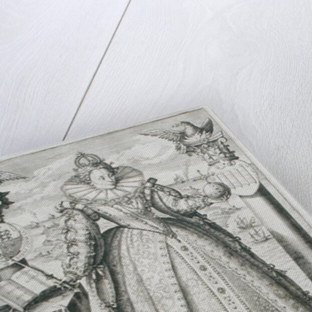 Portrait of Queen Elizabeth 1596 by Crispin I de (attr.to) Passe