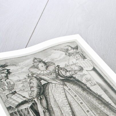Portrait of Queen Elizabeth 1596 by Crispin I de (attr.to) Passe