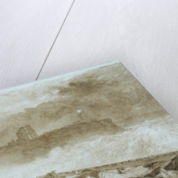 Study for 'Blue Lights' Tynemouth Pier - Lighting the Lamps at Sundown by Alfred William Hunt