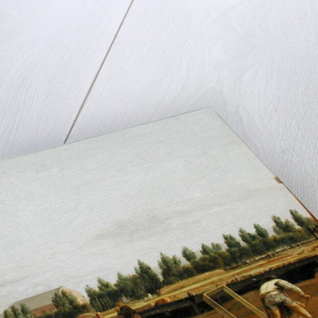 Excavating the Regent's Canal, with a view of Marylebone Chapel, c.1812 by John Seguier