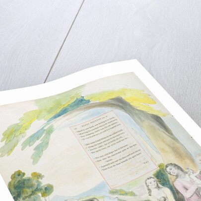 Elegy written in a Country Church-Yard, design 114 from 'The Poems of Thomas Gray', 1797-98 by William Blake