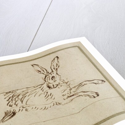 A Hare Running, With Ears Pricked by James Seymour