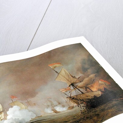 Sea Battle of the Anglo-Dutch Wars, c.1700 by Willem van de the Younger Velde