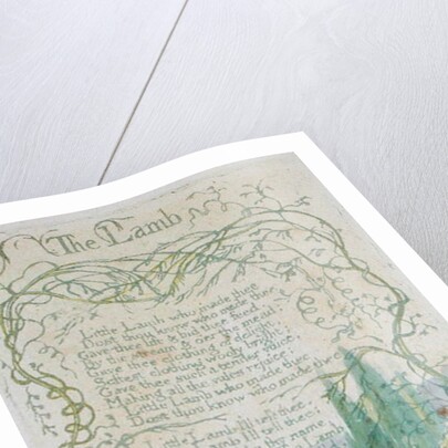 The Lamb, plate 17 from 'Songs of Innocence,' 1789 by William Blake