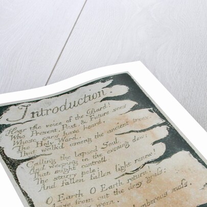 Introduction, plate 33 from 'Songs of Experience,' 1794 by William Blake