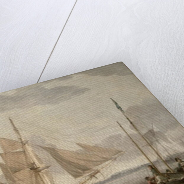 Ships in Harbour, 1805 by Robert Salmon