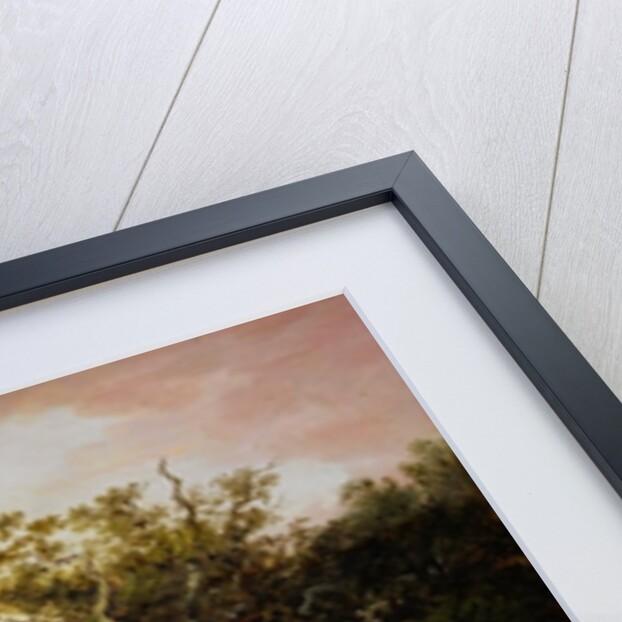 Wooded Landscape with Woman and Child Walking Down a Road by Robert Ladbrooke