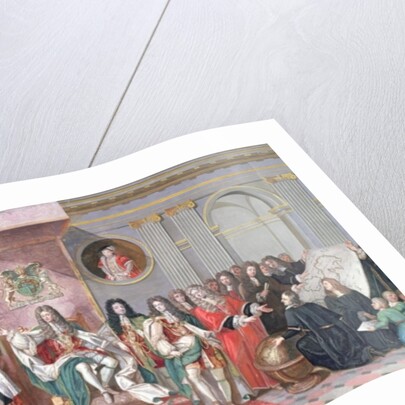 James II Receiving the Mathematical Scholars of Christ's Hospital gouache on paper) by Antonio (studio of) Verrio