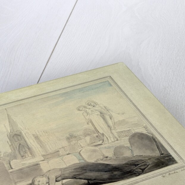 The Widow Embracing her Husband's Grave by William Blake