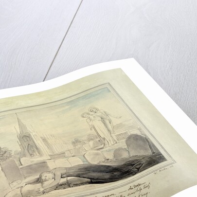 The Widow Embracing her Husband's Grave by William Blake