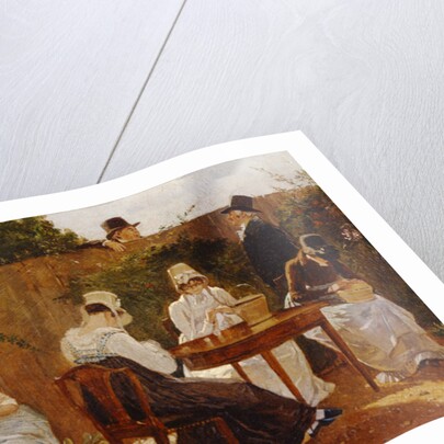 The Chalon Family in their London Town Garden, early 1800s by Jacques-Laurent Agasse