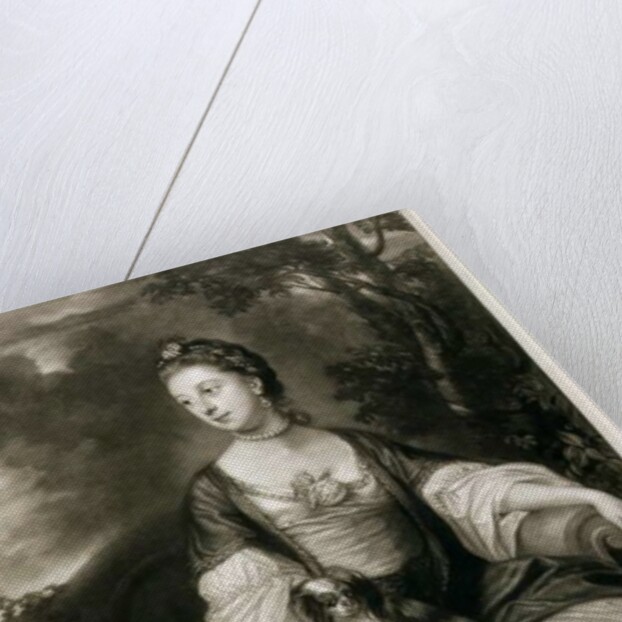 Lady Caroline Russell, engraved by James McArdell by Joshua (after) Reynolds