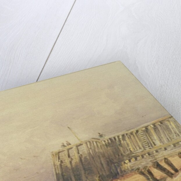 Seascape with Sailing Barges and Figures Wading Off-Shore, 1832 by David Cox