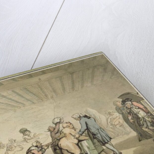 Dr Graham's Cold Earth and Warm Mud Bathing Establishment at 26 Fleet Street, London by Thomas Rowlandson