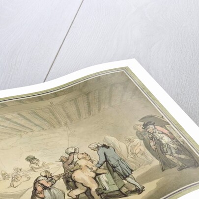 Dr Graham's Cold Earth and Warm Mud Bathing Establishment at 26 Fleet Street, London by Thomas Rowlandson