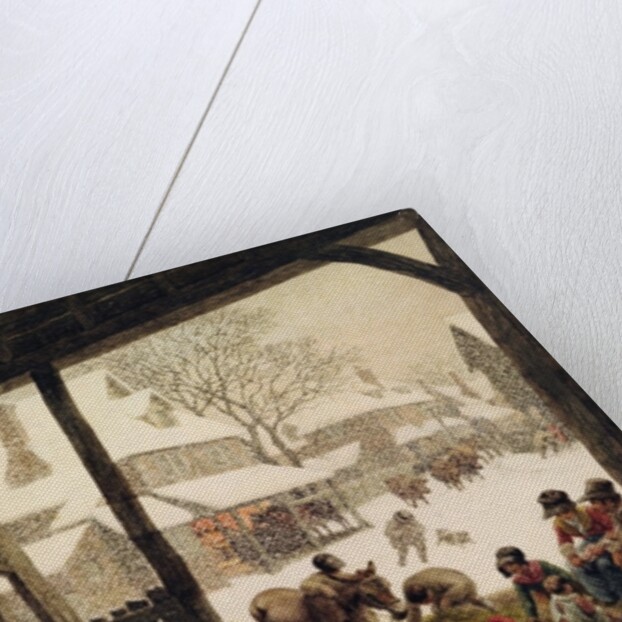 A Village Snow Scene, 1819 by Robert Hills