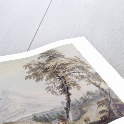 Italianate Landscape with Travellers, no.1 by Paul Sandby