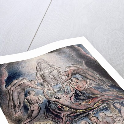 Illustrations of the Book of Job, pl.3: Satan before the throne of God, after William Blake by John Linnell