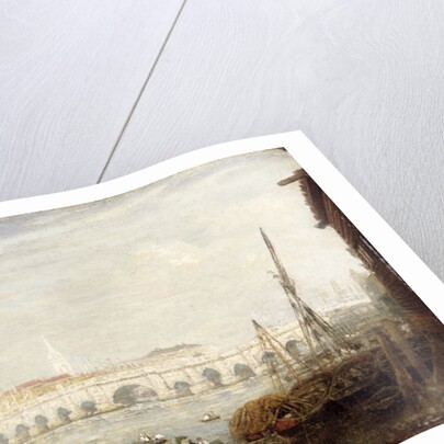 The Monument and London Bridge, c.1820-80 by Frederick Nash