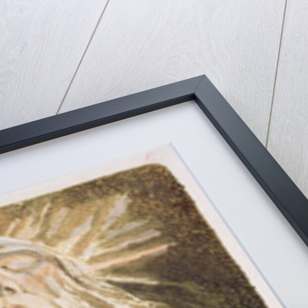 A naked man with a long, white beard by William Blake