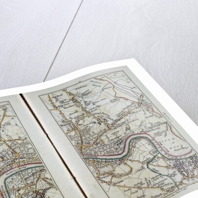 Map of East London, plates 20-21 by John Cary