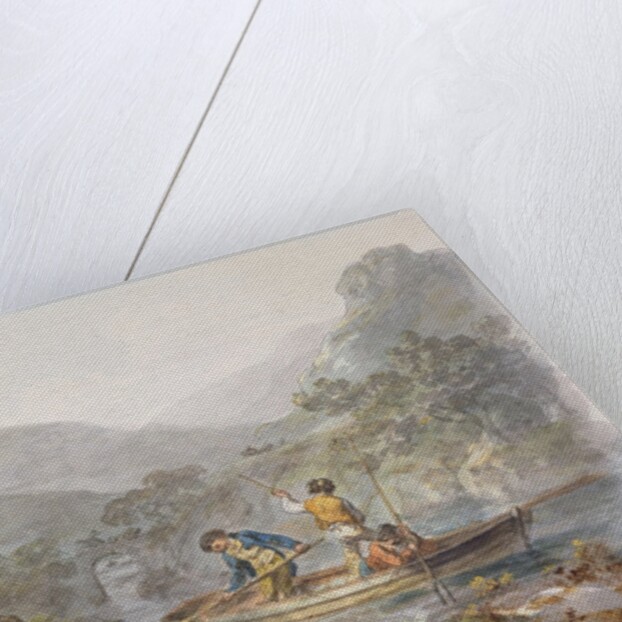 Salmon Spearing by Julius Caesar Ibbetson