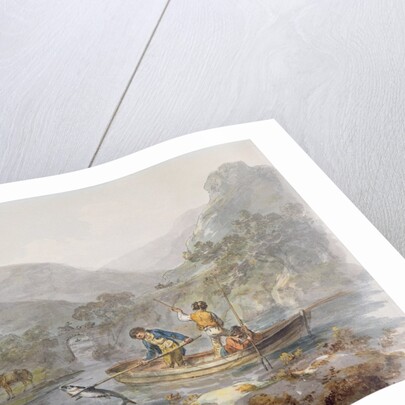 Salmon Spearing by Julius Caesar Ibbetson