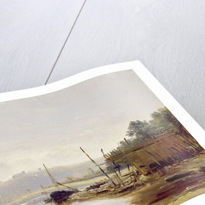 Boat Building near Dinan, Brittany, c.1838 by Francis Danby