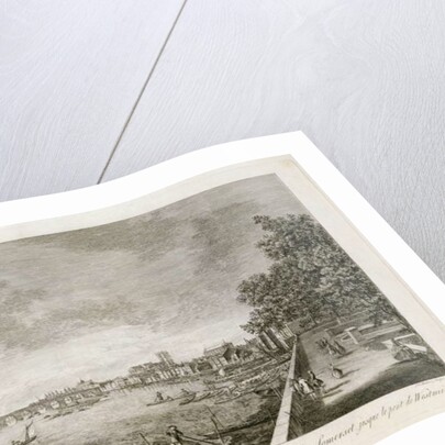 A View from Somerset Gardens to Westminster Bridge, engraved by Johann Sebastian Mueller 1750 by Antonio (after) Canaletto