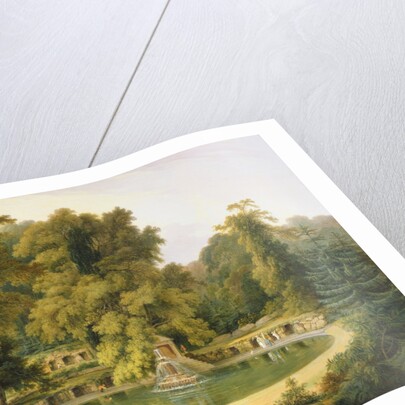 Temple, Fountain and Cave in Sezincote Park, 1819 by Thomas Daniell