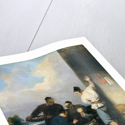 Coolies Round the Food Vendor's Stall, after 1825 by George Chinnery