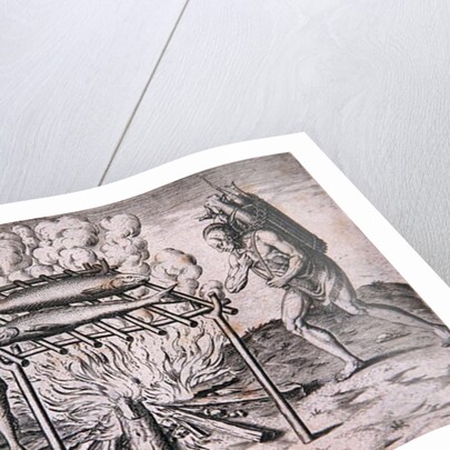 Cooking Fish, plate XIII by Theodor de Bry