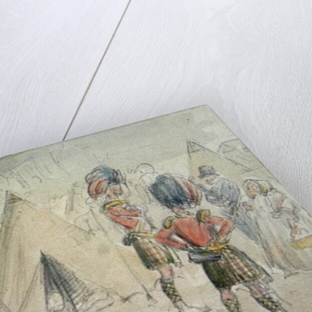 Highland Regiment in Camp by John Leech