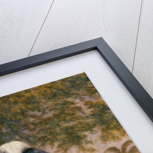 Lady Rowe, standing small full length on a terrace, a moonlit Jamaican landscape beyond by Isaac Mendes Belisario