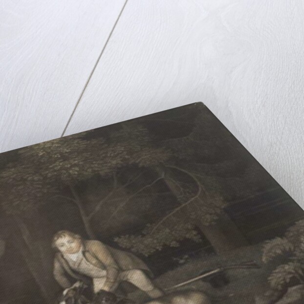 Freeman, Keeper to the Earl of Clarendon, with a hound and a wounded doe, 1804 by George Stubbs