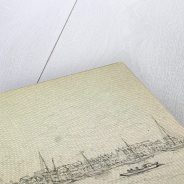 Part of the Esplanade at Plymouth taken across the harbour, 1791 by James Moore