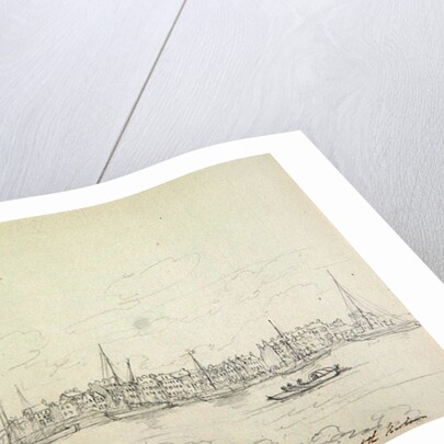 Part of the Esplanade at Plymouth taken across the harbour, 1791 by James Moore