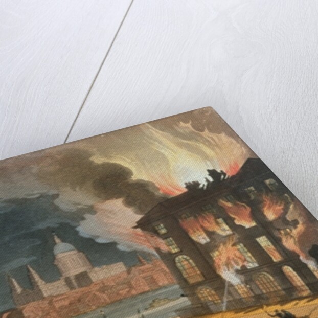 Fire in London by T. & Pugin A.C. (1762-1832) (after) Rowlandson