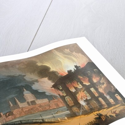 Fire in London by T. & Pugin A.C. (1762-1832) (after) Rowlandson