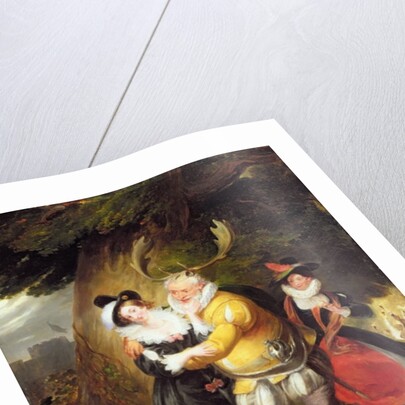 Falstaff at Herne's oak from 'The Merry Wives of Windsor', Act V, Scene V, 1832 by James Stephanoff