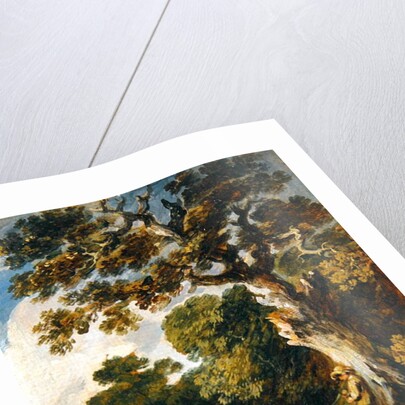 A wooded landscape with cattle and herdsmen by Gainsborough Dupont