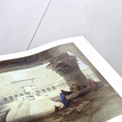 View from under the Portico of the Temple of Edfu, Upper Egypt, 1846 by David Roberts