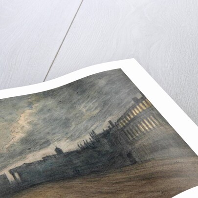 Broad Street, Oxford, full moon, 1790 by John Baptist Malchair