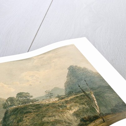 Mountainous landscape with river by Samuel Davis