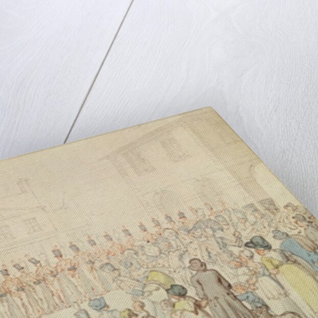 A Review of the Northamptonshire Militia at Brackley, Northants by Thomas Rowlandson