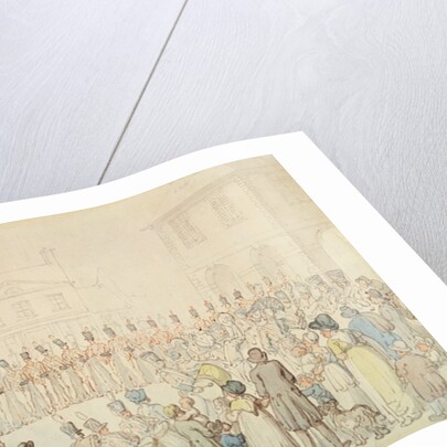 A Review of the Northamptonshire Militia at Brackley, Northants by Thomas Rowlandson