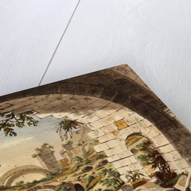 Ruins at Pergamon, probably of tthe Amphitheatre, c.1750 by Giovanni Battista Borra