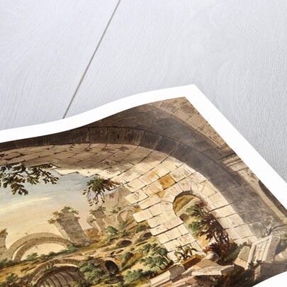 Ruins at Pergamon, probably of tthe Amphitheatre, c.1750 by Giovanni Battista Borra