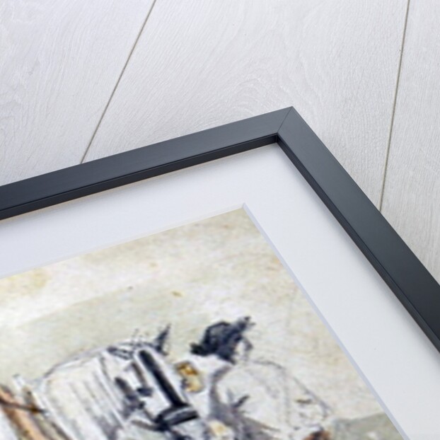 Man with a horse harnessed to a roller by Sawrey Gilpin